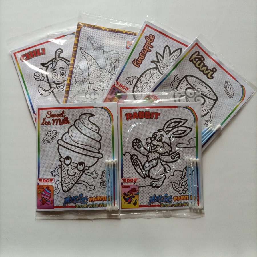 

Mainan Magic Painting Mewarnai dengan cotton bud mewarnai dengan air