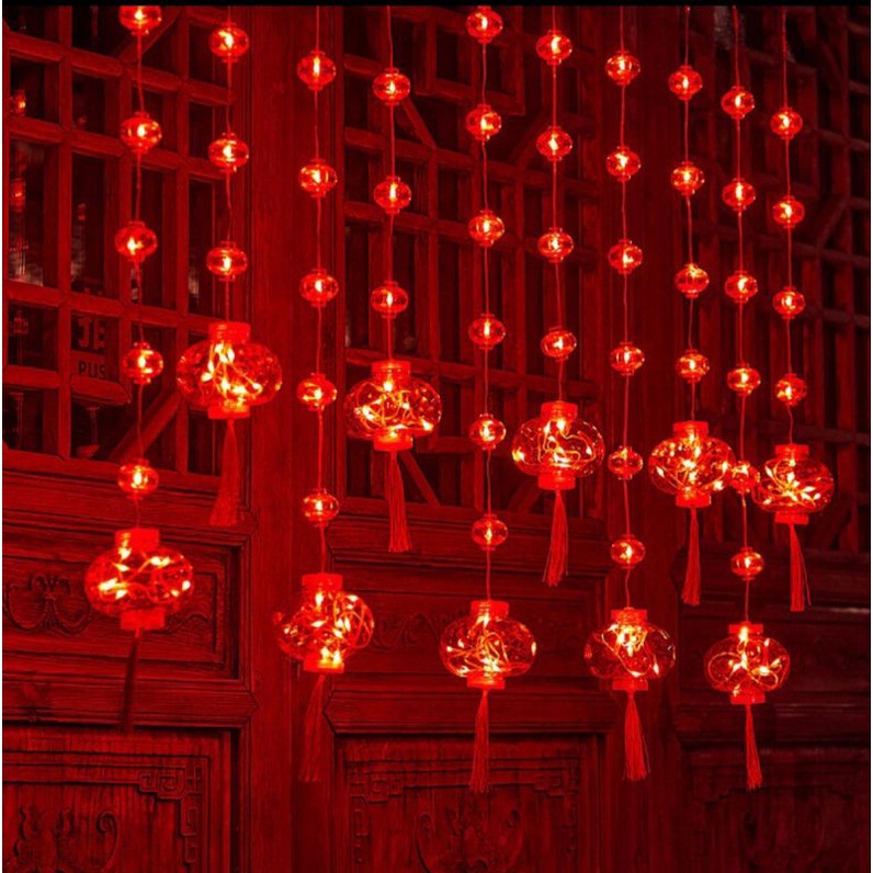 Lampu Tirai Imlek Fuk / Lampu LED tirai Fuk / Lampu Kelap Kelip Imlek LED / New LED Lights