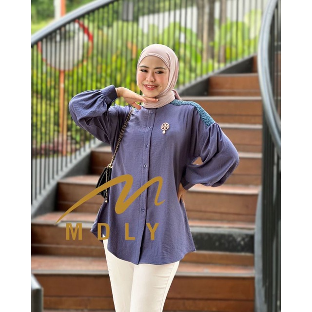 Atasan Kemeja Wanita Terbaru Amora dan Youjeen  Shirt by Mdly