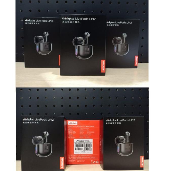 Earphone Wireless Thinkplus Lenovo Lp12 Headset Tws Headset Bluetooth Mahoberry