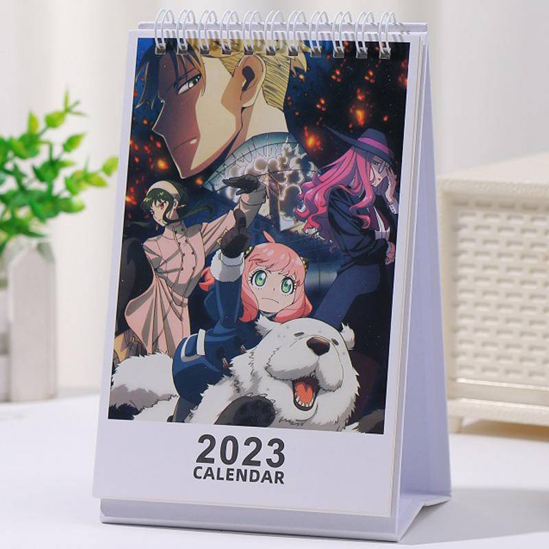 2023mata-mata x Keluarga Kalender Meja Kreatif Anime Lucu Hiasan Desktop Notes Kalender Kawaii Stationery Hadiah Loid Forger Anya Forger Yor Forger In Stock New Arrival LY