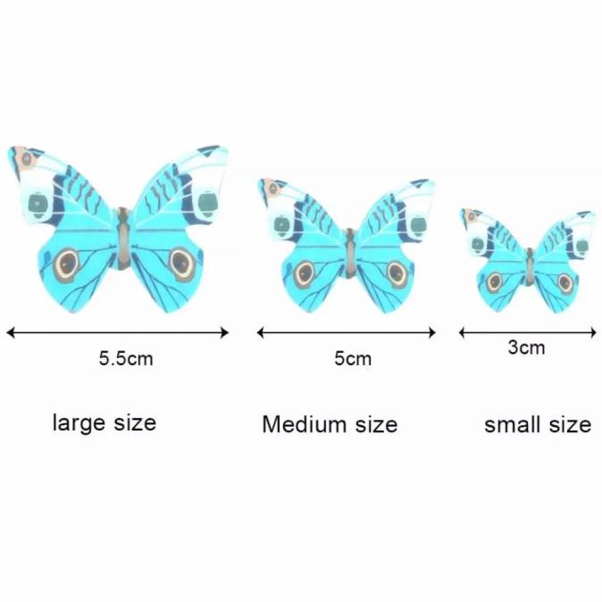 

Kekinian - Edible Butterfly Cake Decorating Hiasan Topping Topper Dekorasi Kue ~