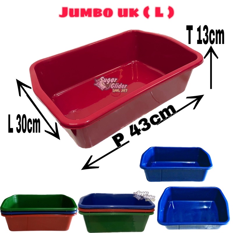 CAT LITTER BOX BAK PASIR TEMPAT PASIR KOYORAN POOP HEWAN BASKOM UK BESAR ( L ) P43 KUCING ANJING