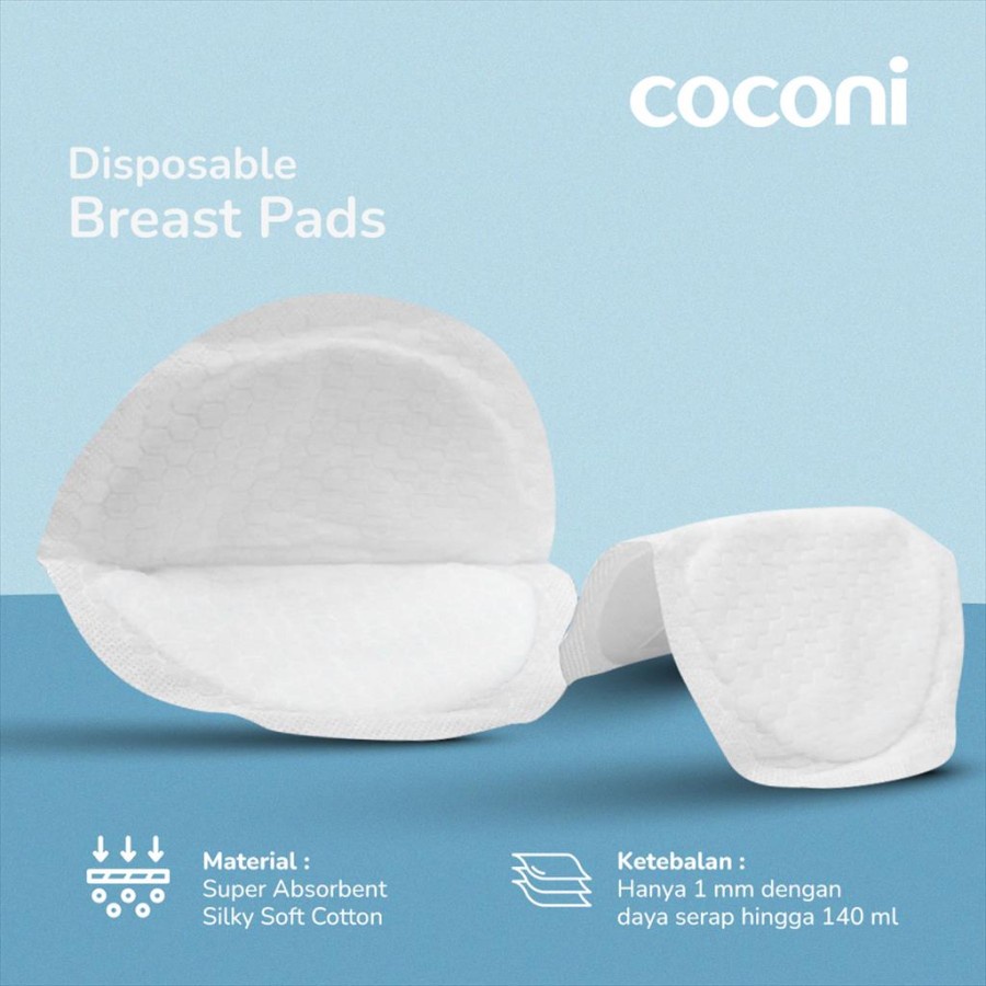 Coconi Disposable Ultra-thin Breast Pad / Busa Penyerap ASI 100 Pcs