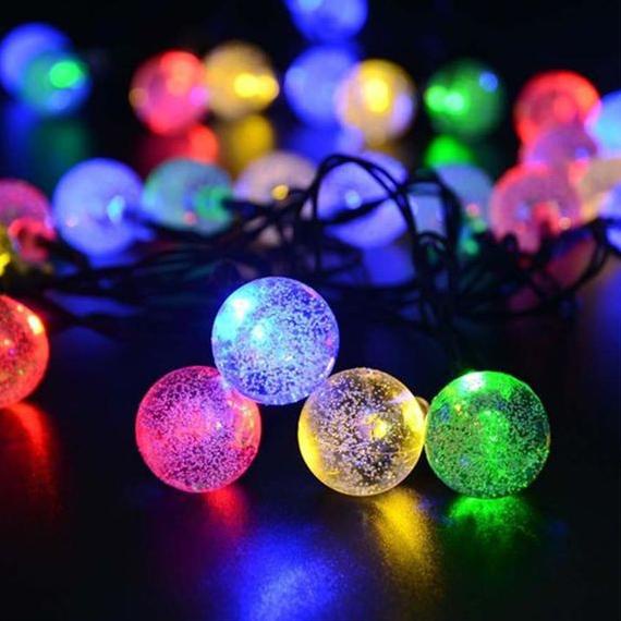 ➜ CRYSTAL LAMPU NATAL HIAS / LAMPU TUMBLR LED RAINBOW MOTIF BOLA CRYSTAL ネ