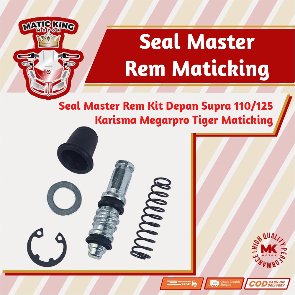 Seal Master rem kit depan Supra X Fit New Karisma Tiger Megapro 100 110 125 150 Maticking