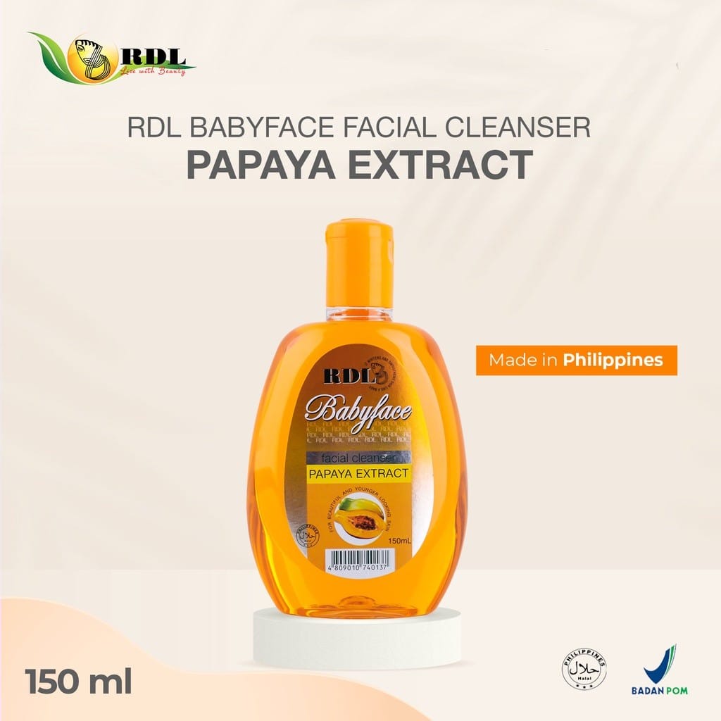 RDL Baby Face Cleanser Papaya Extract 150ml I Toner Pembersih wajah I Original Bpom