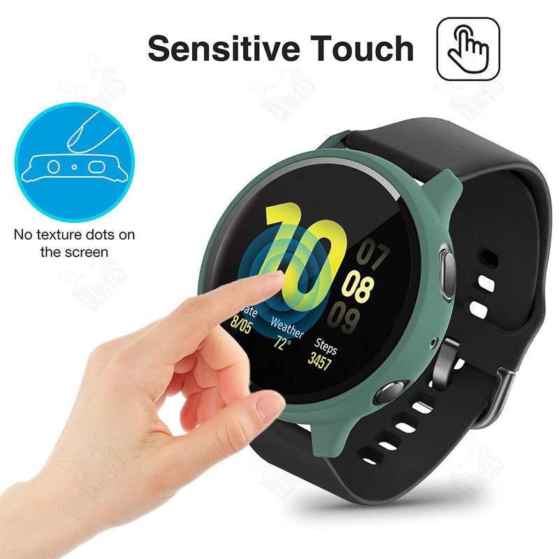 Case Matte + Pelindung Layar Tempered Glass Untuk Samsung Galaxy Watch Active 2 40MM 44MM