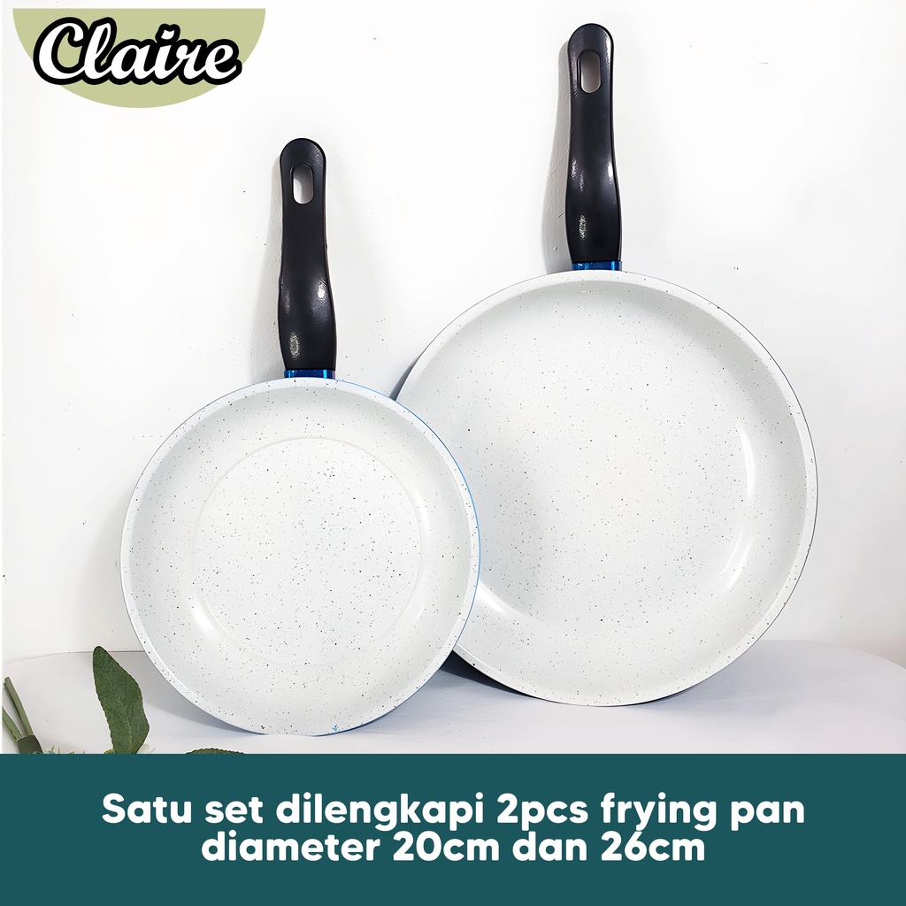 Teflon 1 set isi 2 pcs / Wajan Penggorengan set isi 2 / PANCI PENGGORENGAN SET