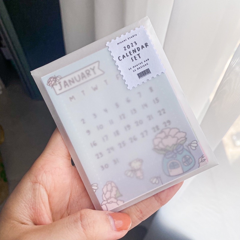 [MIKUMI] Mini Calendar Set 2023 Art Print | Kalender 2023 | Kalender Lucu | Kalender Meja | Kalender