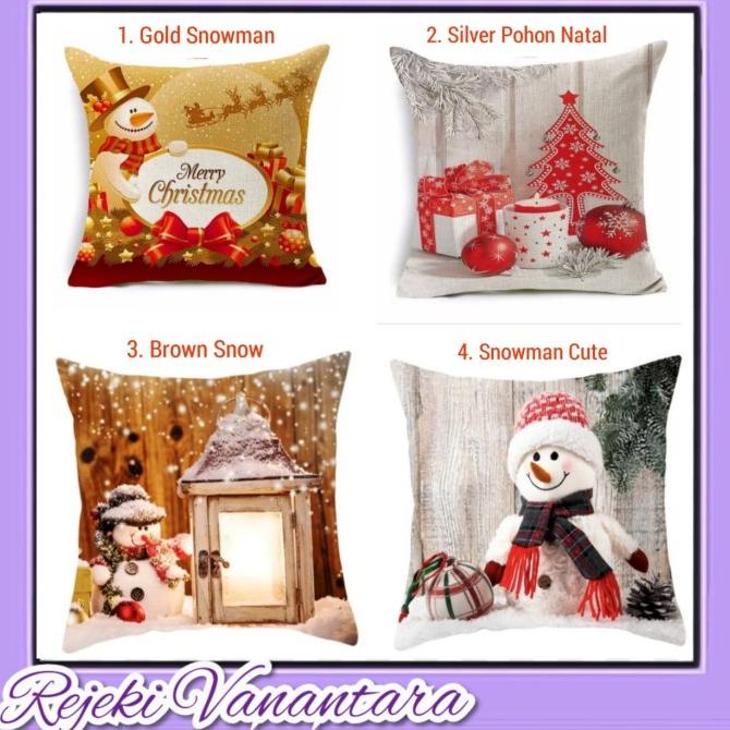 Discount SARUNG BANTAL SOFA 45 X 45 PERLENGKAPAN DEKORASI NATAL CHRISTMAST GOLD /GORDEN JENDELA/GORD