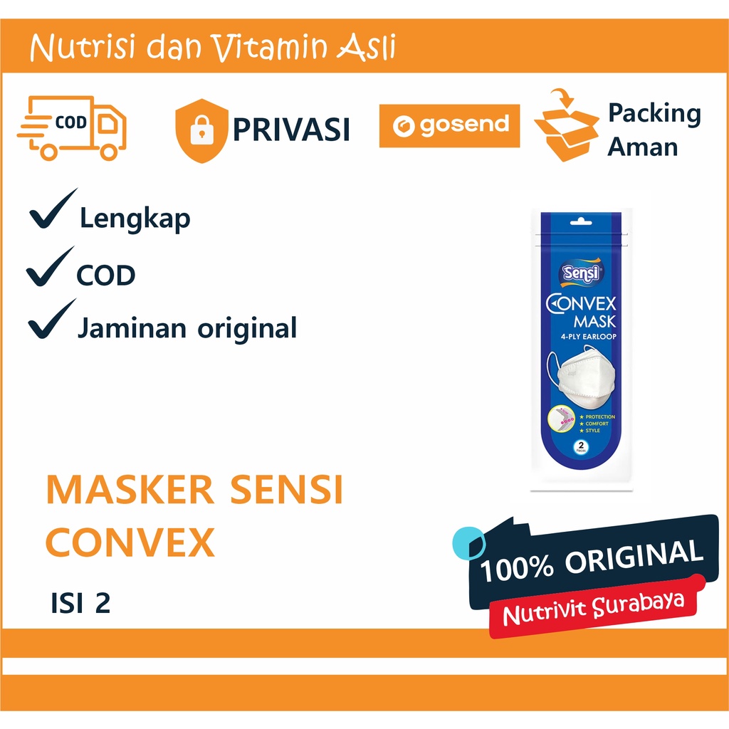 MASKER SENSI CONVEX 4 PLY ISI 2