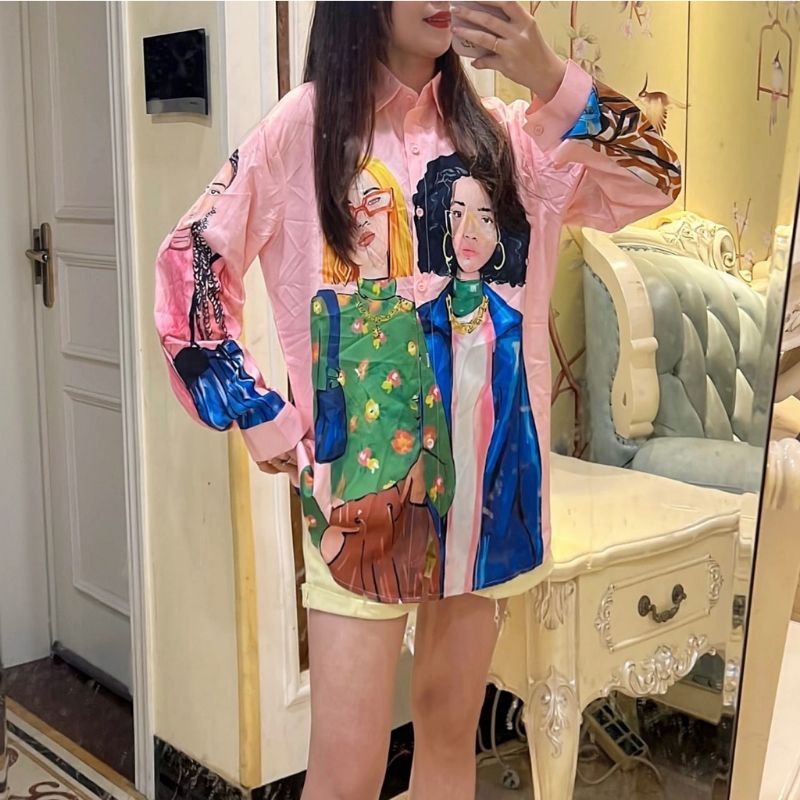 5619 Kemeja Cewek Kue Cookie