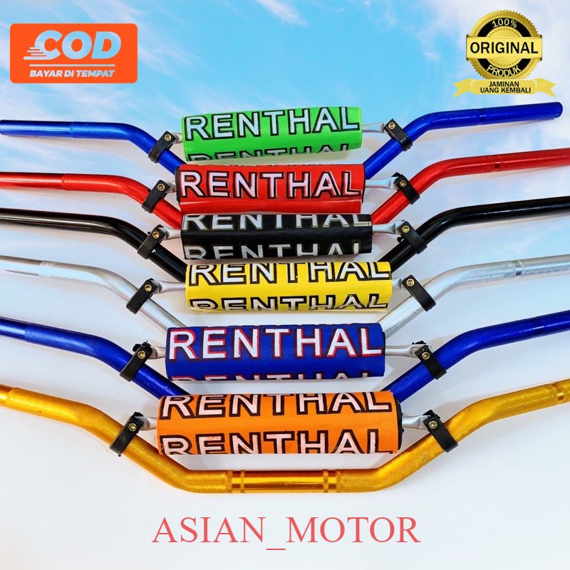 variasi aksesoris sparepart motor Stang stir renthal rental plus palang & busa vixion/rx king/tiger/