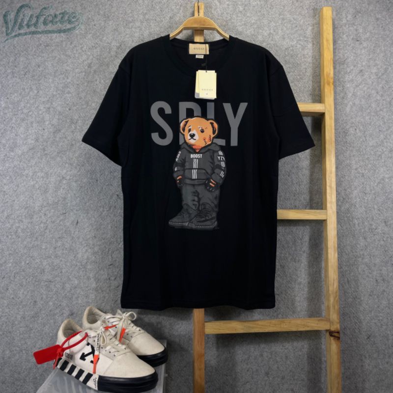 T-shirt/Kaos Distro Pendek Pria Gucci Hitam - Aastore