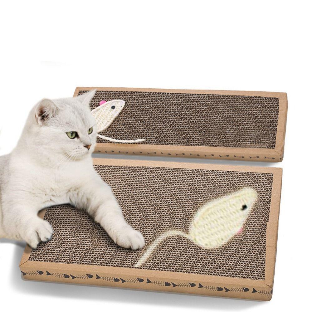 [Elegan] Papan Garukan Kucing Bergelombang Kertas Lantai Sofa Abreaction Couch Cat Scratcher