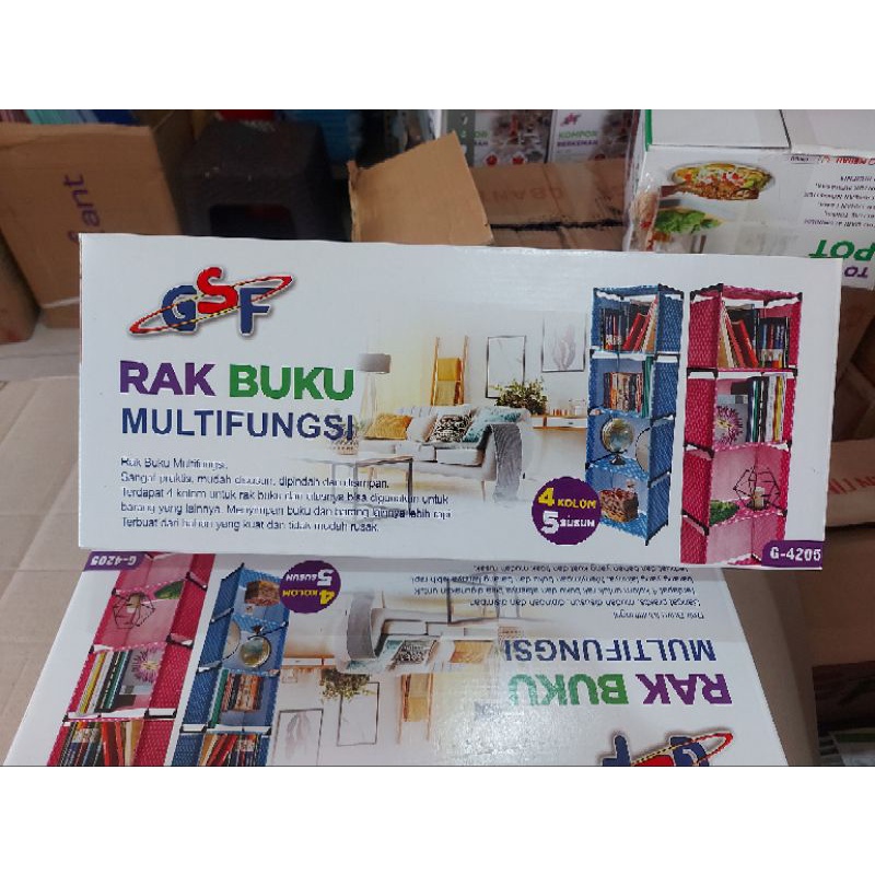 Jual Rak Buku Gsf Susun Ruang Rak Buku Serbaguna Portable Shopee Indonesia