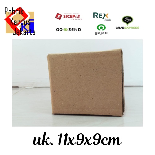 

kardus packing cokelat polos ukuran 11x9x9 cm