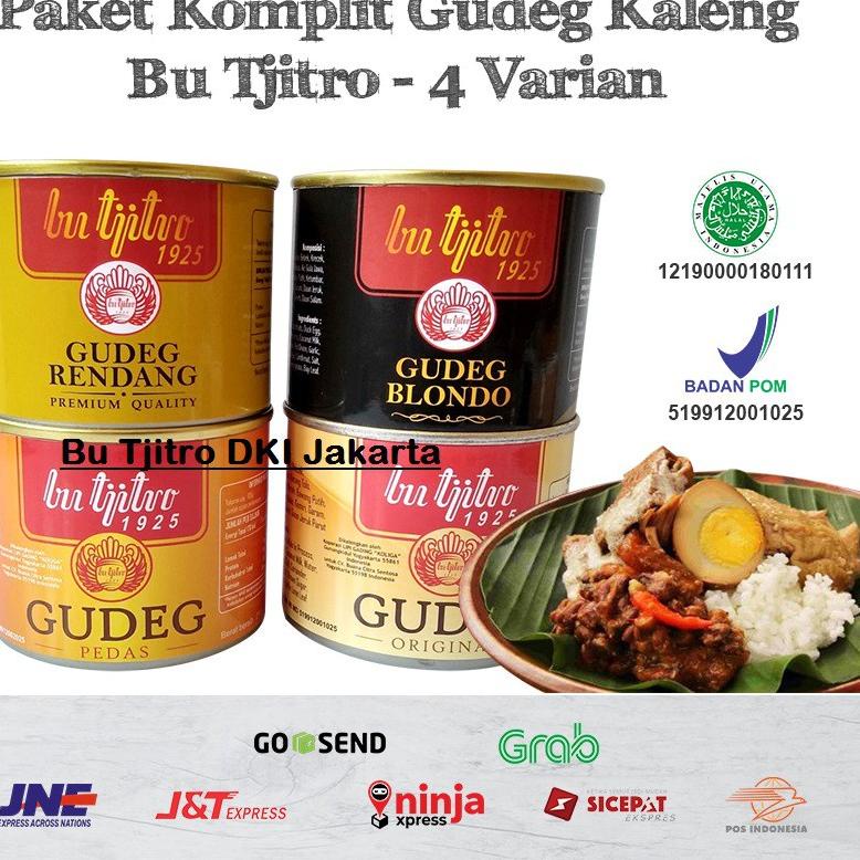 

9.9 MALL Gudeg Kaleng Bu Tjitro 1925 - Paket Hemat 4 Kaleng Gudeg Netto 210 gr