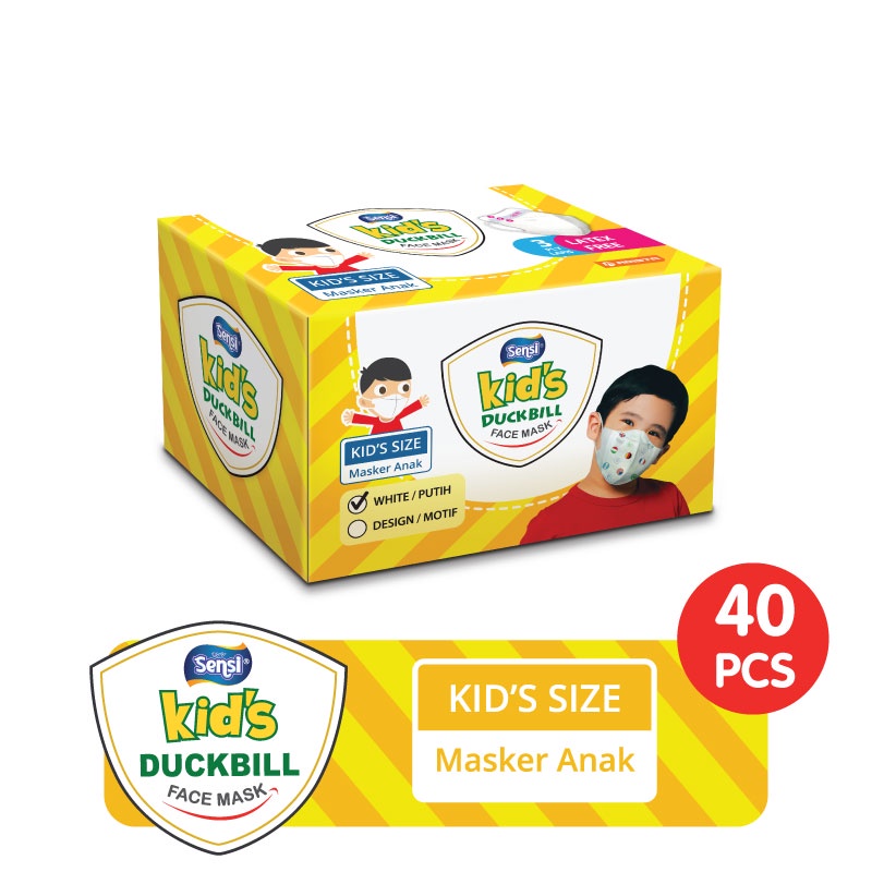 Sensi Masker Duckbill Anak / Masker Sensi / Masker Anak / 40 Pcs