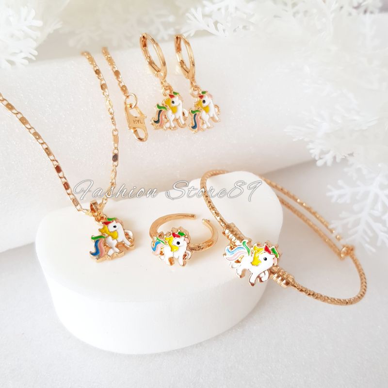 kalung Set Anak Fashion impor perhiasan lapis emas Bestseller Aneka motif Cantik