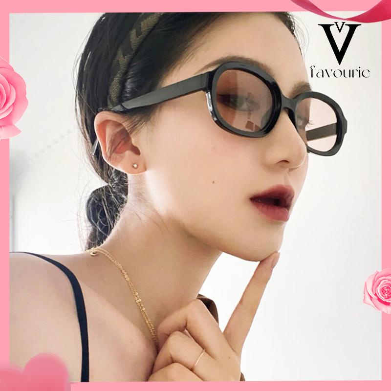 CODKacamata Bingkai Oval Korea Dewasa Lensa Gaya Klasik Untuk Pria Dan Wanita-FA