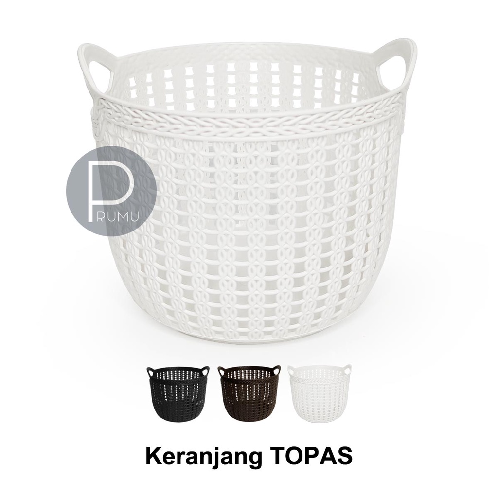 [DEASTORE] KERANJANG SERBAGUNA TOPAS POLOS / WADAH SOUVENIR PLASTIK MULTIFUNGSI / TEMPAT PENYIMPANAN ORGANIZER ROTAN MINI / STORAGE BASKET