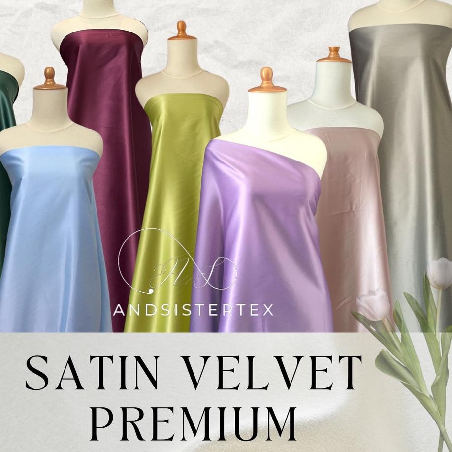 Kain Satin Velvet Premium Daleman Kebaya Bisa Background Backdrop Foto