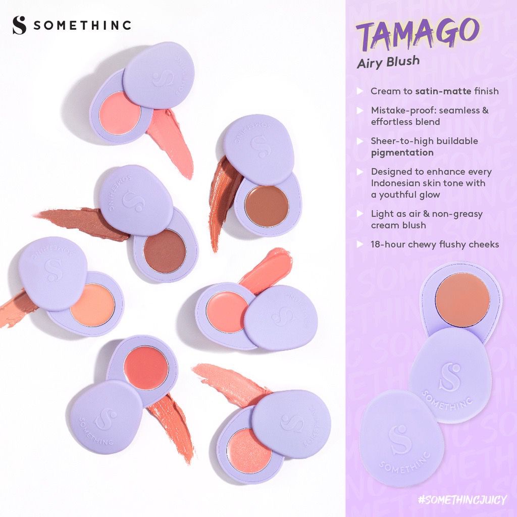BPOM Somethinc Tamago Airy Blush On Wajah Blushon Perona Pipi