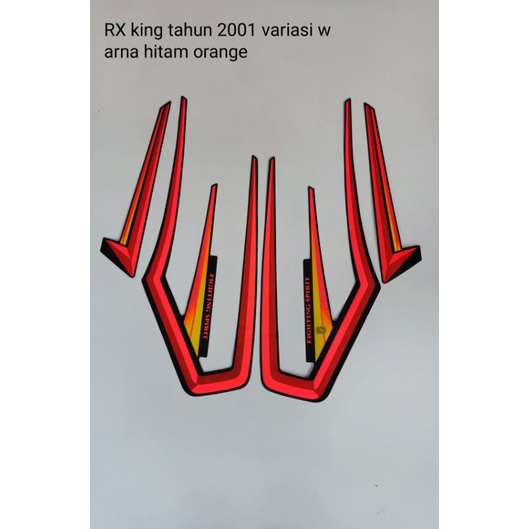 STRIPING ORI YAMAHA RX KING Th 2001) Hitam Oren
