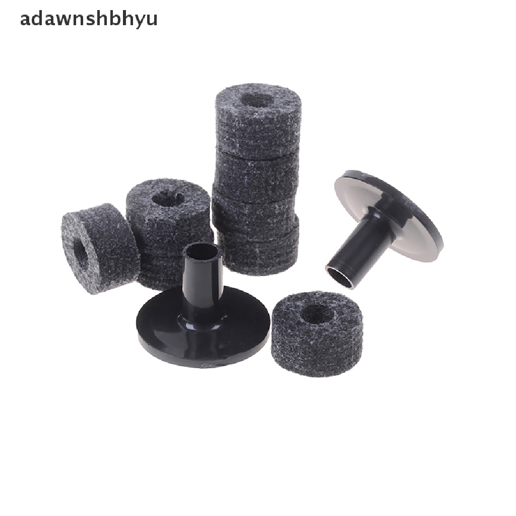 Adawnshbhyu 8PCS 25mm felt washer+2PCS cymbal sleeves Pengganti Rak drum kit ID