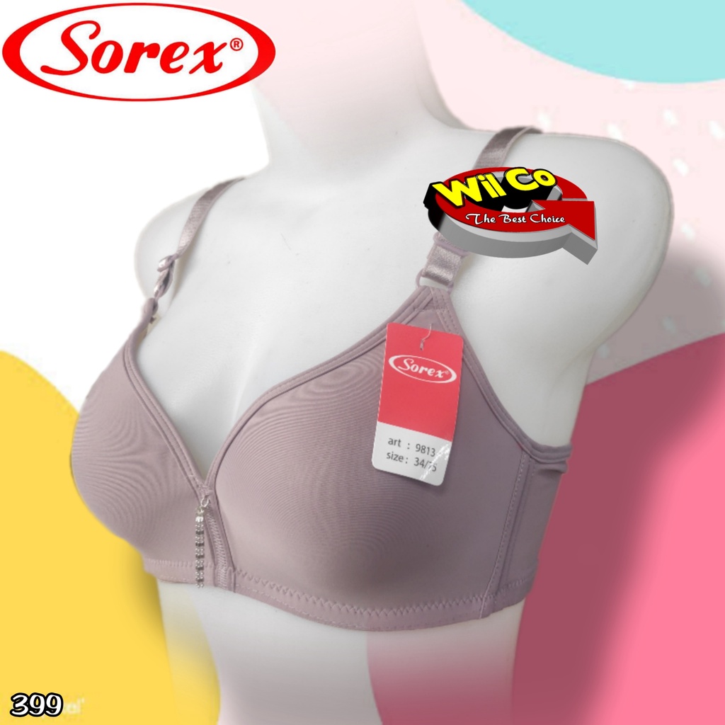 K399 - BRA/BH WANITA SOREX SILKY SOFT BUSA TANPA KAWAT CUP C SIZE 34 - 40 TIGA PENGAIT