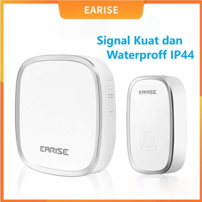 EARISE Bel Pintu Rumah Tangga Nirkabel Bel Pintu Rumah Tahan Air