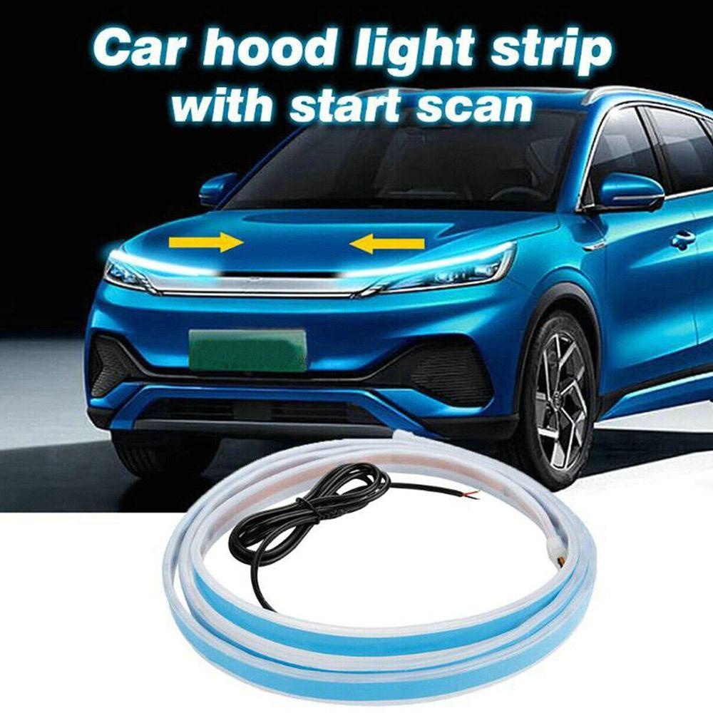 POPULAR Strip Lampu Running Siang Mobil Waterproof 12V Ambient Light Lampu Sinyal Mengalir