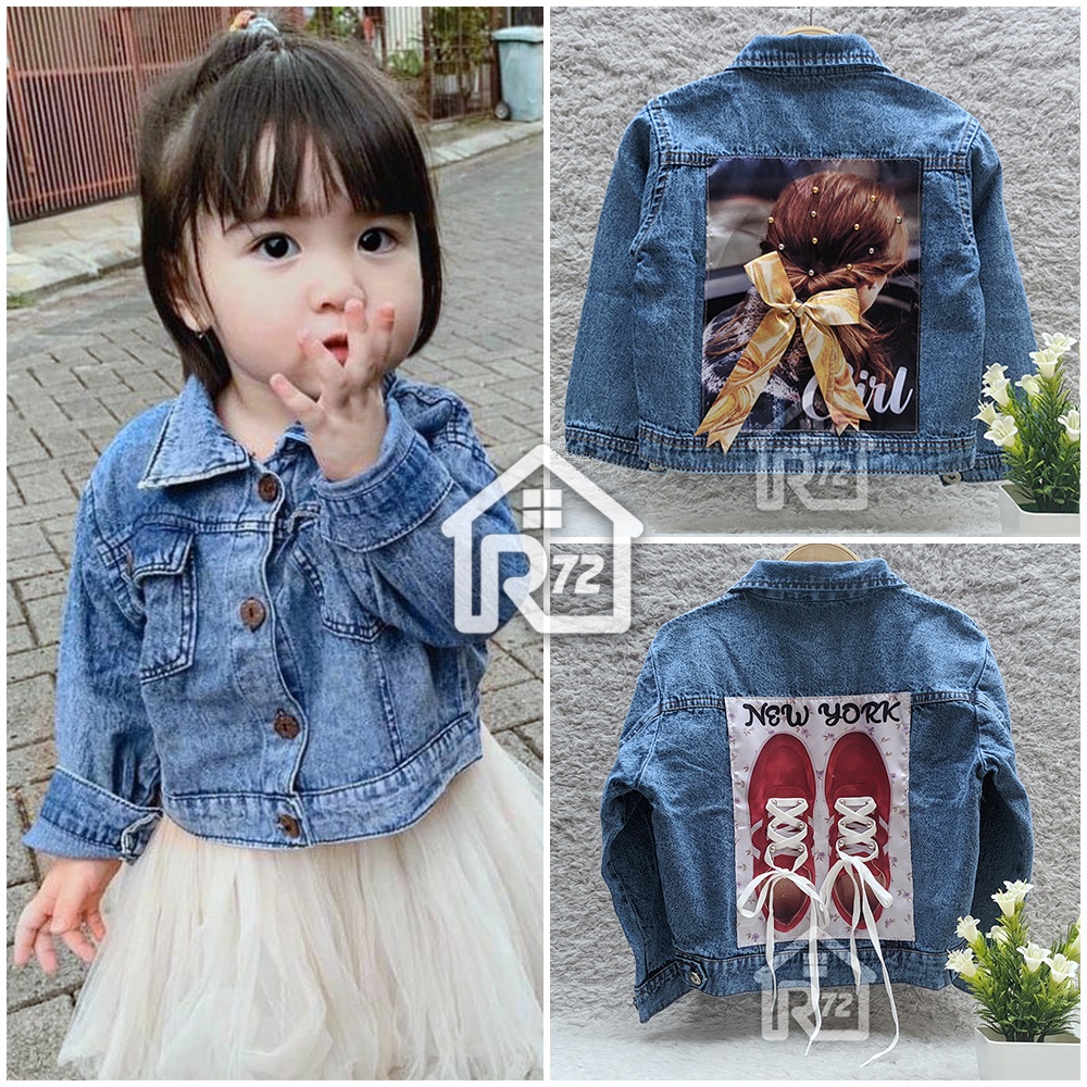 Jaket Jeans Anak Motif Usia 1 - 13 Tahun | R72