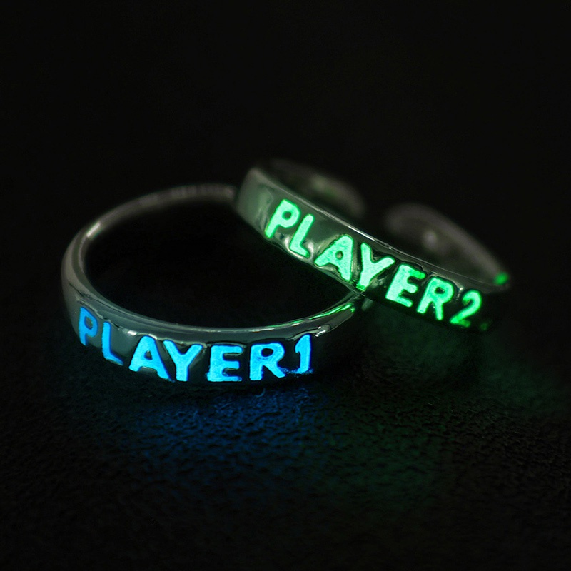 Cincin Model Hati Luminous Adjustable Untuk Pasangan