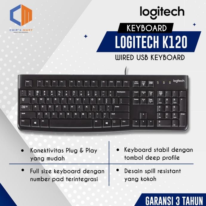 LOGITECH K120 KEYBOARD USB 100% ORIGINAL