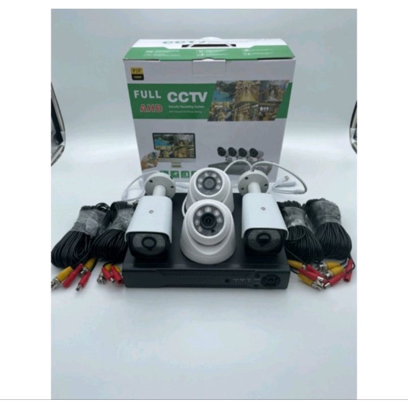 PAKET CCTV ONLINE 1080P 4 KAMERA CCTV DVR 4CH  4 CHANNEL LENSA  5MP 1080P