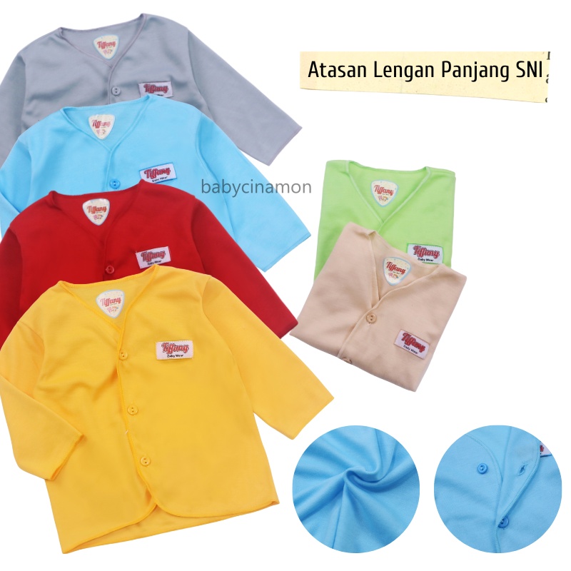 (ISI 3 PC) SNI Baju Kancing Lengan Panjang STANDAR SNI Baju Branded Import uk Baby New Born Kado