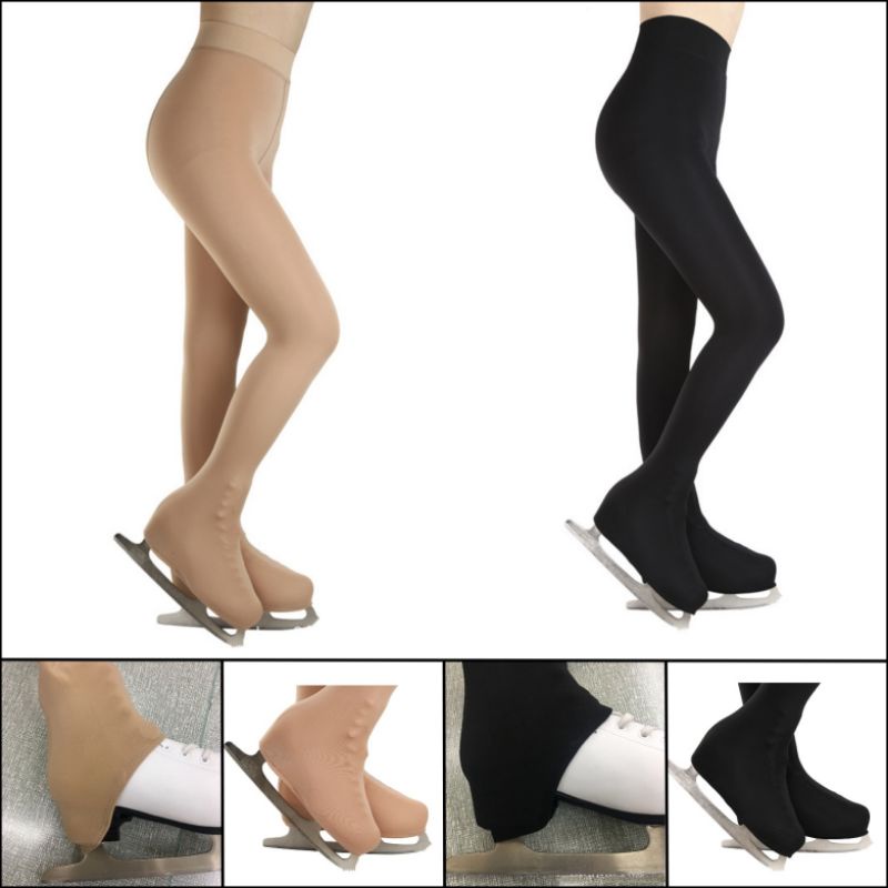 Regular Stocking Celana Figure Ice Skating Tights Over Boot Half Full Cover with Clip Polos Non Mond