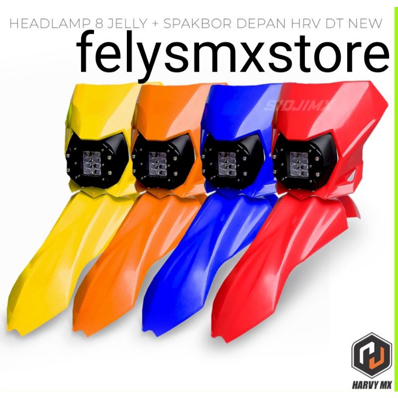 spakbor depan klx bf dan lampu depan atau headlamp 12 led klx bf slebor depan dan lampu 12 led klx b