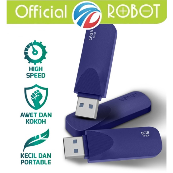 ROBOT RF508 / RF516 / RF532 / RF564 Flashdrive / Flashdisk 8GB, 16GB USB 3.0 High Speed Transmission