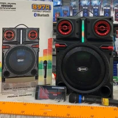 Speaker Portable Meeting Bluetooth 8&quot; GMC 897R + Mic + Remote