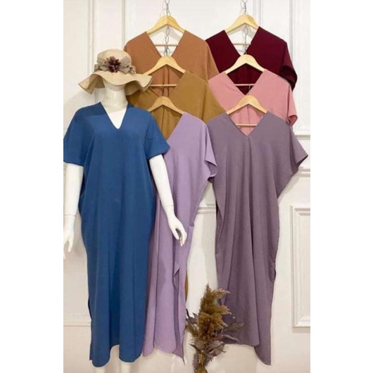 Kaftan Nagita Long Square crinkle Airflow Atasan Wanita Kekinian