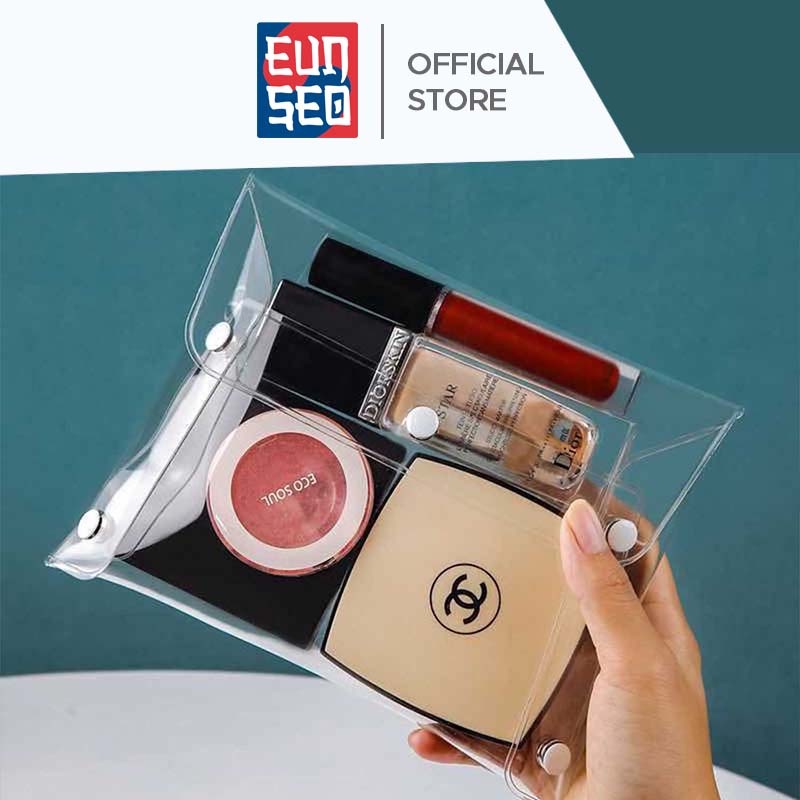 EUNSEO Pouch Kosmetik Transparan Tas Make Up Transparan Tas Kosmetik Bahan