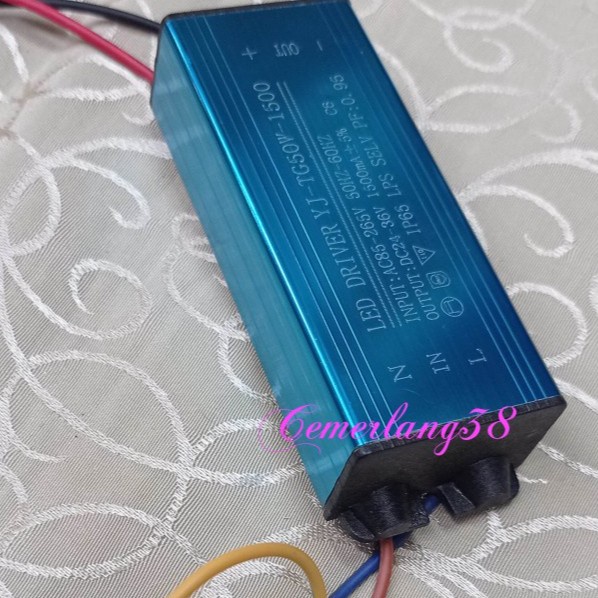 LED Driver 50Watt 1500 mA AC-DC Casing Besi WATERPROOF Trafo Lampu PJU