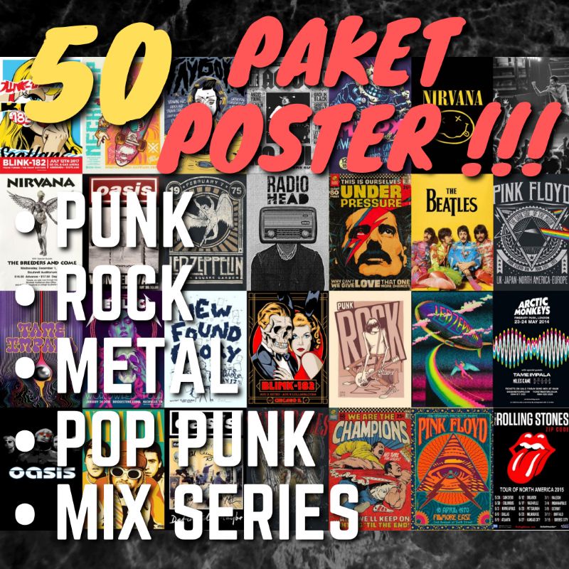 POSTER DINDING AESTHETIC -  POSTER BAND - STIKER DINDING - POSTER AESTHETIC - STICKER DINDING - WALL