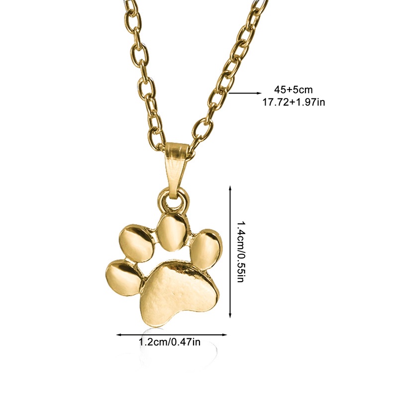 Fashion Lucu Hewan Peliharaan Anjing Jejak Kaki Anjing Paw Rantai Liontin Kalung Kalung &amp; Liontin Perhiasan Wanita Sweater Necklace