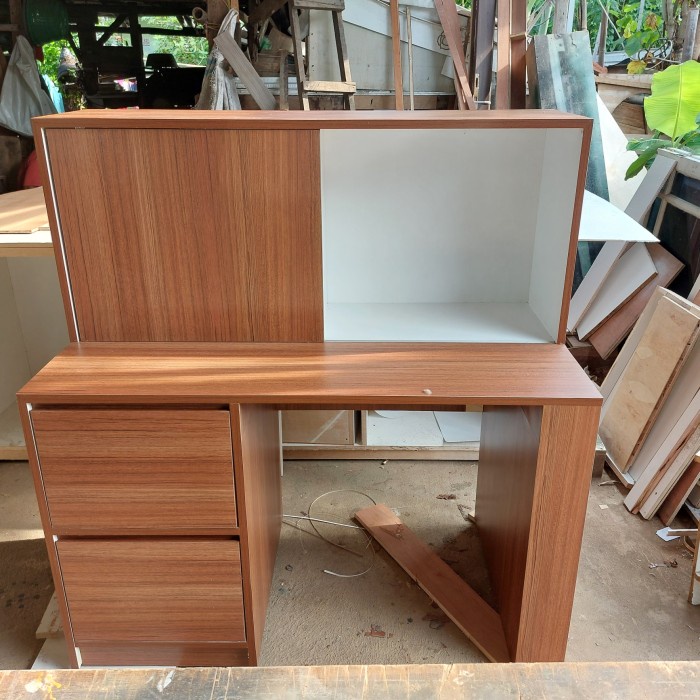 meja 80x150 minimalis modern hpl