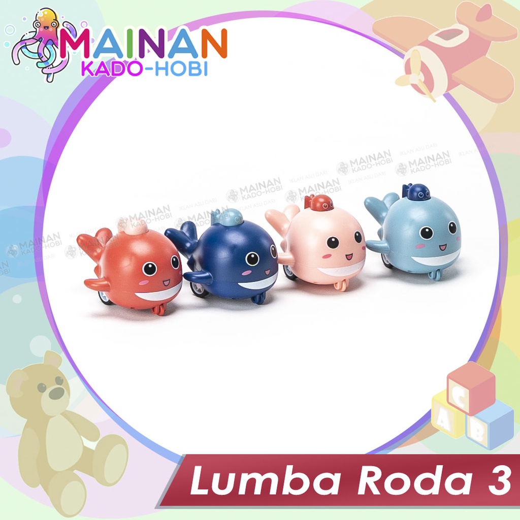 MAINAN ANAK DOLPHIN LUMBA RODA 2 MINI PRESS CAR ANIMAL